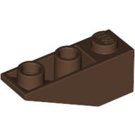 Lego kostka (kostička) 1x3 sklon (šikmá) 25° invertovaná, hnědá (4118750, 428725)